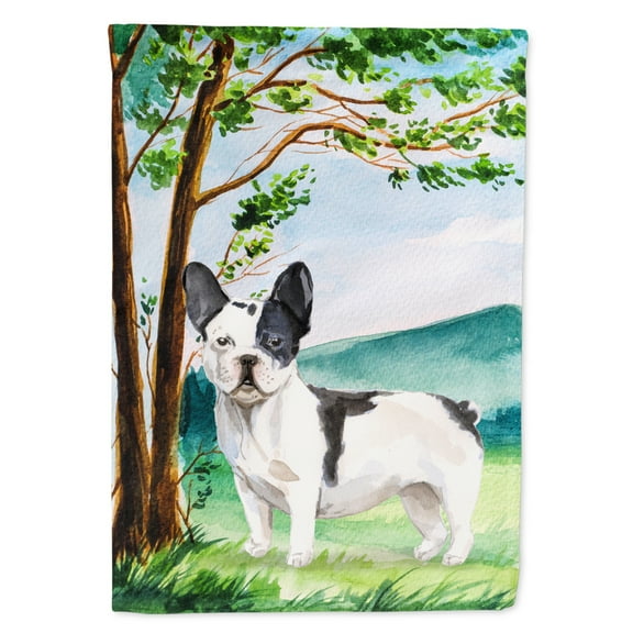 Carolines Treasures CK2026GF Under the Tree French Bulldog Flag Garden Size  Small multicolor
