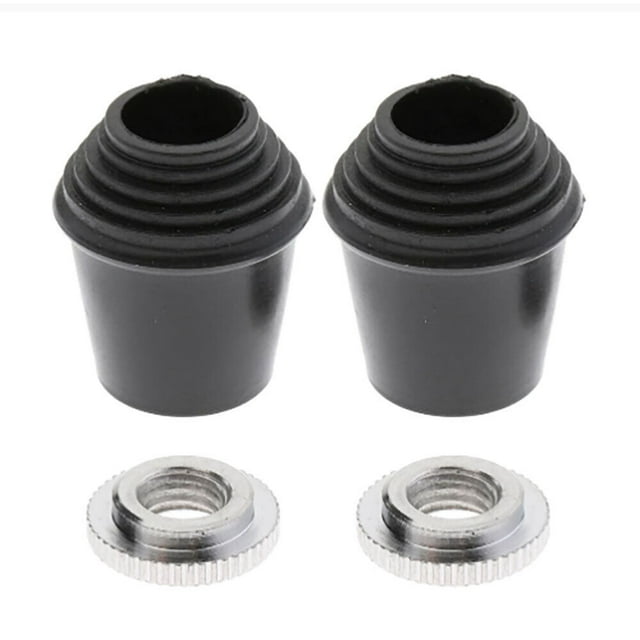 Threaded Bass Drum Spur / Floor Tom Leg Tips Rubber Feet w/ Lock Nut