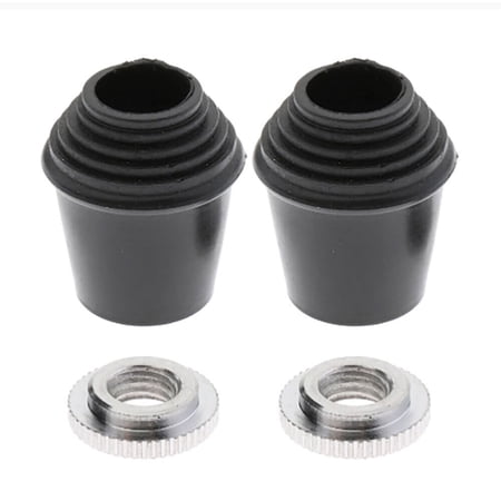 Threaded Bass Drum Spur / Floor Tom Leg Tips Rubber Feet w/ Lock Nut 2pack