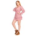 thumbnail image 2 of Vestido Con Olanes Mujer Casual Corto Palo De Rosa rosa M INCÃGNITA 330827, 2 of 5