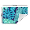 thumbnail image 3 of YFYANG Washable Heat-Resistant Placemats, 70% PVC/30% Polyester, Green Tropical Leaves Kitchen Table Mat, 12" x 18" 6 Pcs, 3 of 6