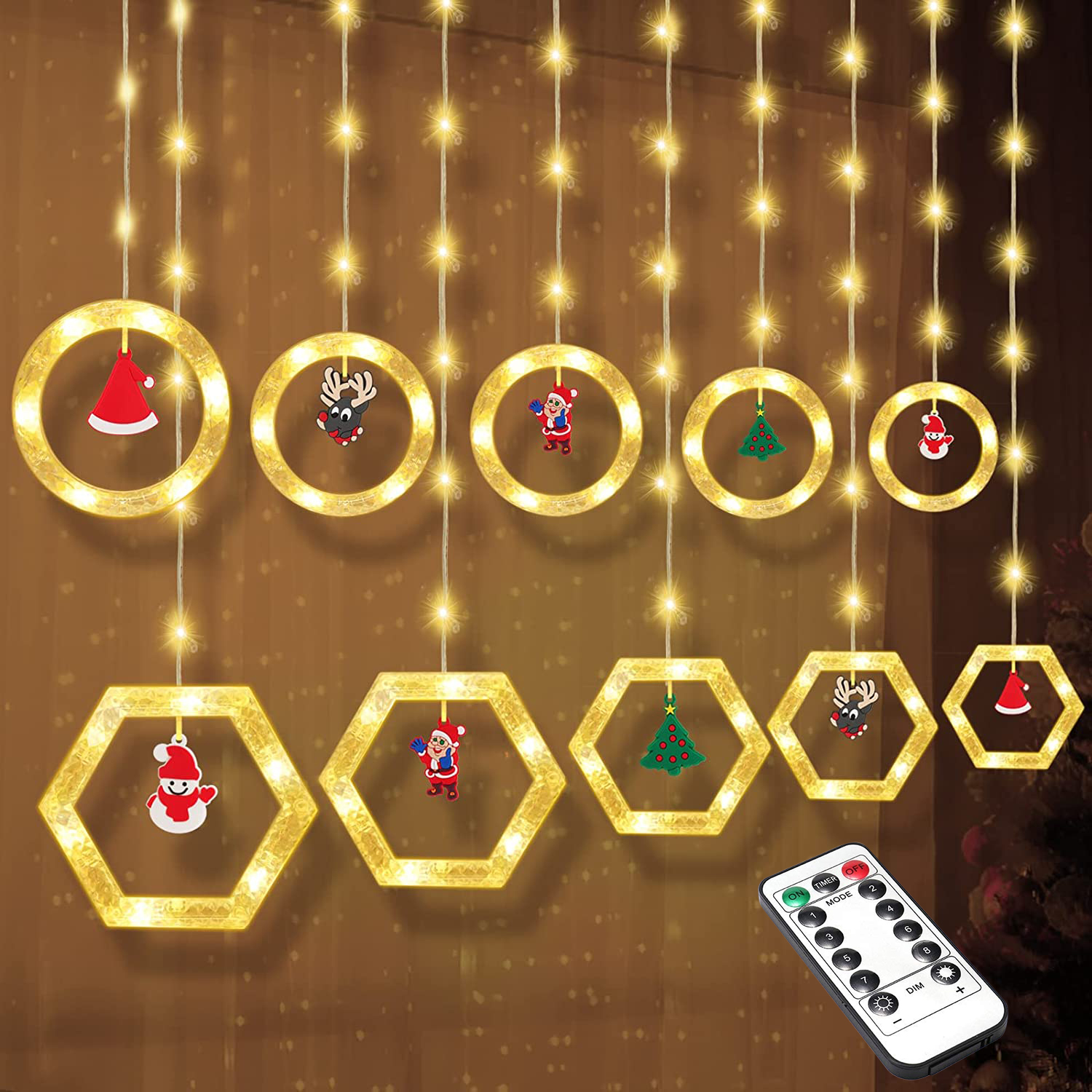 Allnice 9.8FT 100LED Christmas Lights Holiday Light with Remote for