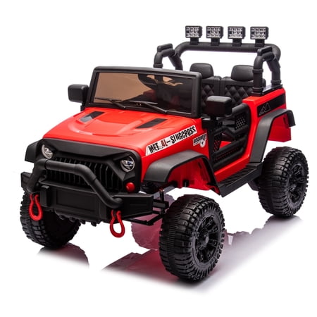 Ambifirner 24V Ride On Toy for Big Kids, 2 Seater Electric Car w/Remote Control, 400W Motor, Wider Seats, LED Headlights, Music Player, Bluetooth, Gifts for Boys Girls