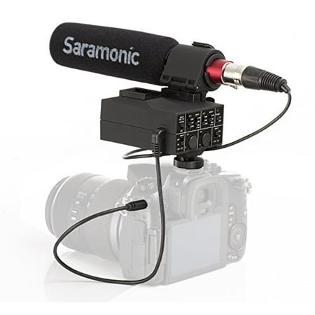 Saramonic MixMic Shotgun Microphone with Integrated 2-Channel XLR Audio Adapter for DSLR Cameras &