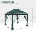 thumbnail image 2 of GAZEBETER 11' x 11' Pop up Gazebo with 4 Sidewalls Mosquito Netting-Waterproof and UV Resistant for Patios, Weddings,Green, 2 of 9
