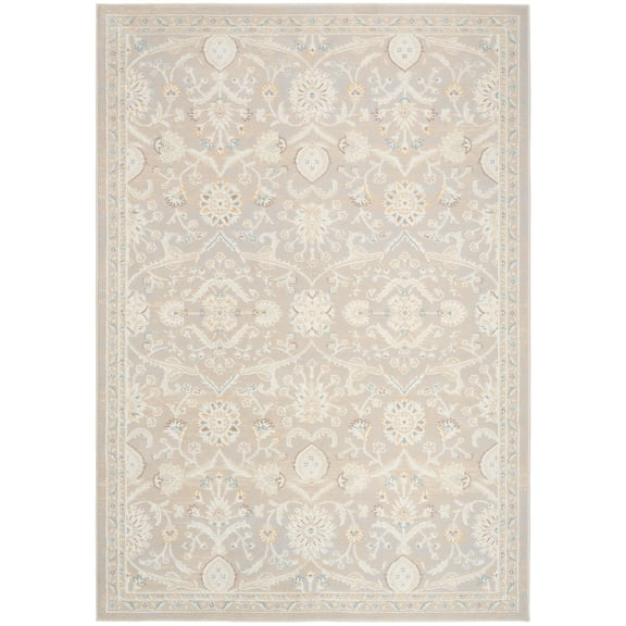 Nourison Isla 7'10" x 9'10" Light Grey Vintage Indoor Rug