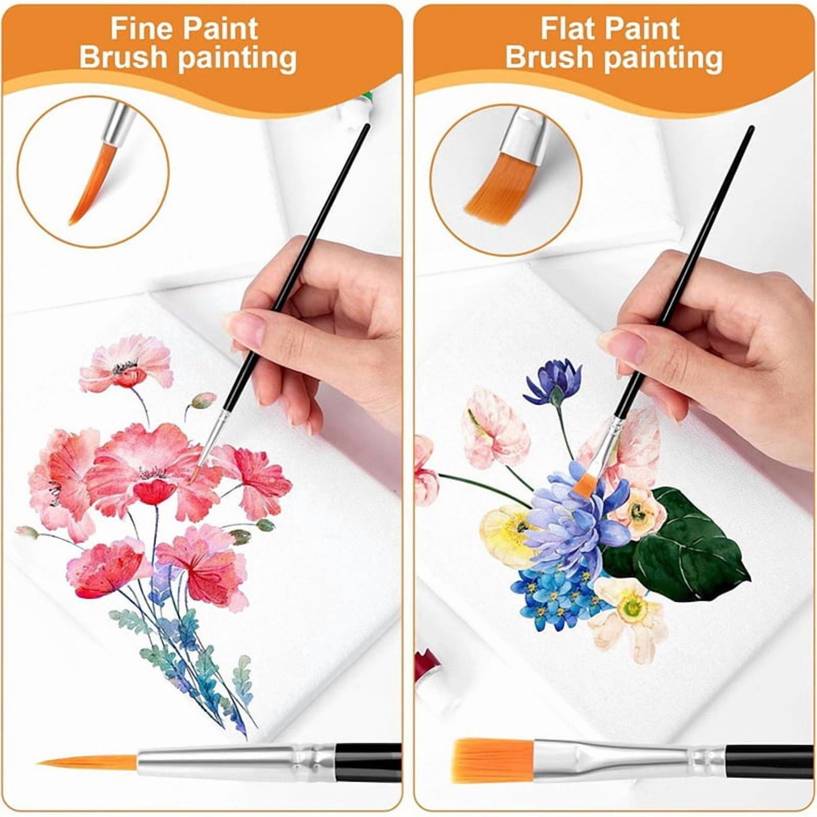 Paint Brushes,320Pcs Nylon Paint Brushes Acrylic Paint Brushes,Craft Acrylic Paint Brushes for Classroom Oil Watercolor