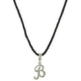 thumbnail image 2 of 1928 Jewelry Women's Black Cord B Crystal Initial Pendant Necklace 14" + 3 Inch Extension, 2 of 4