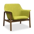 thumbnail image 3 of Manhattan Comfort Miller Fabric Accent Chair in Green/Walnut (Set of 2), 3 of 5