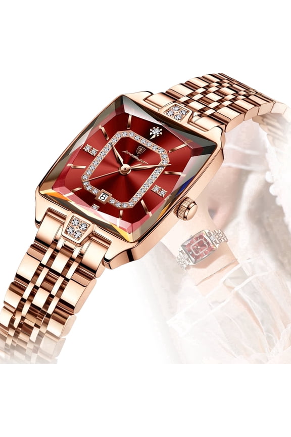 Women Watch Fashion Rose Gold Stainless steel Diamond Quartz Female Wristwatch for Luxury Dress Ladies
