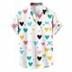 thumbnail image 4 of TaTaai Men's Valentine's Day Print Shirt, Short Sleeve Button Down Casual Blouse, Romantic Gift Top Gift, 4 of 5