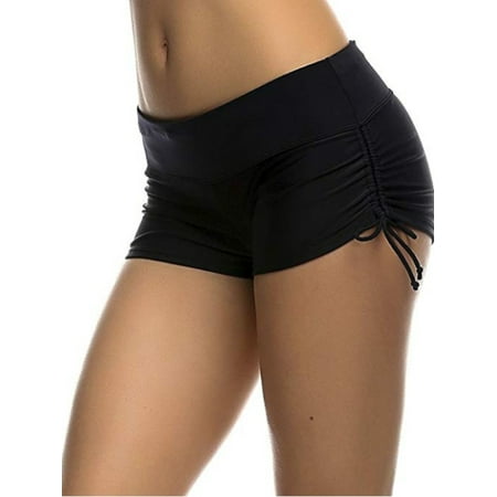 Contour Pouch Swim Brief - Girl Women Summer Plain Swim Short Bikini Swimwear Short Brief Bottoms