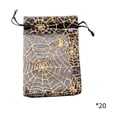 thumbnail image 2 of 20 Pack Halloween Spider Web Drawstring Mesh Bags, Black and Orange Polyester Treat Pouches for Candy and Party Favors, 3.93 x 5.51 in, 2 of 6