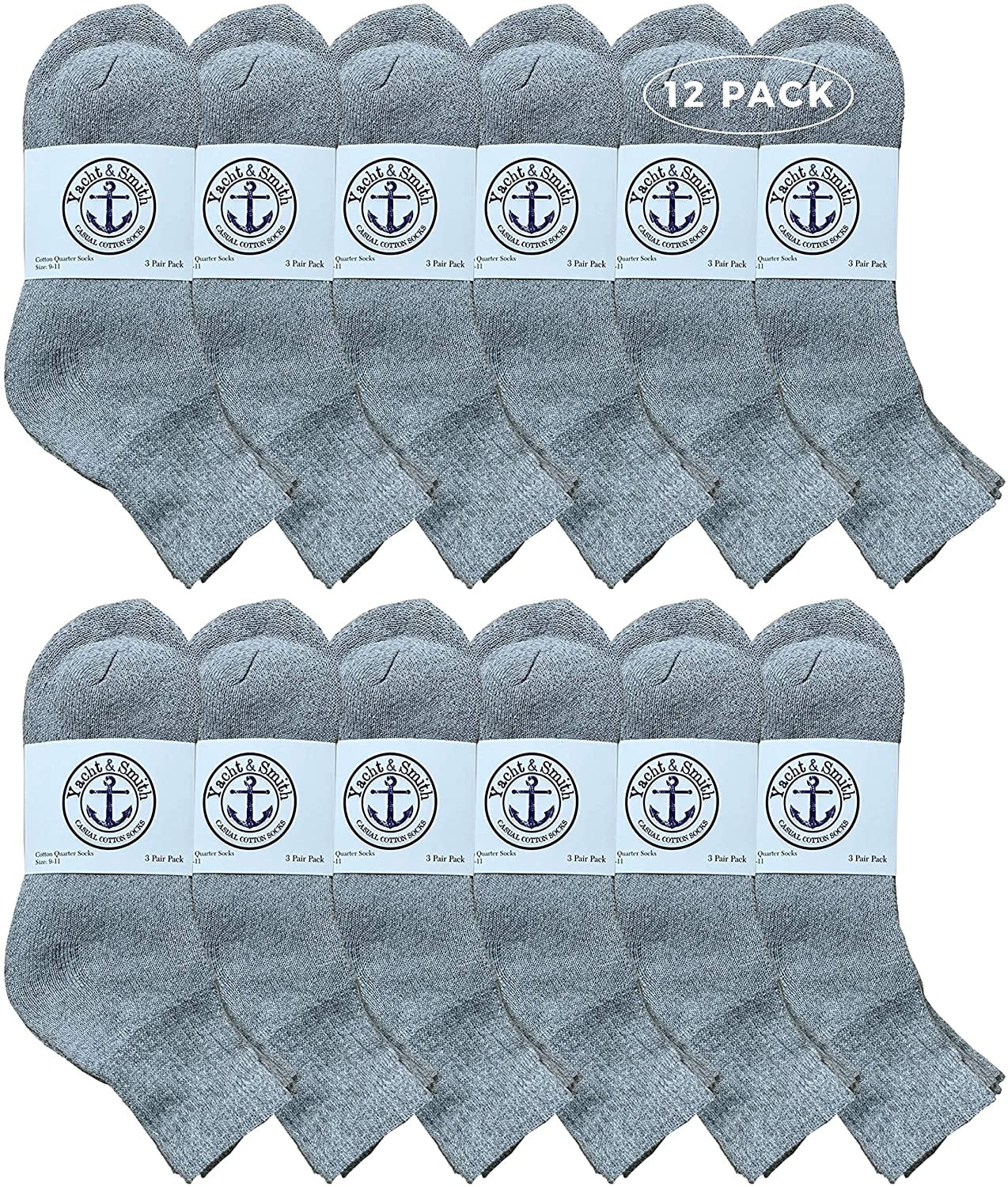 SOCKS'NBULK Men Wholesale Cotton Sport Athletic Mid Ankle Socks Bulk