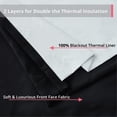 thumbnail image 5 of THD Virginia 100% Blackout Grommet Total Privacy Curtain Panels - Window Curtains for Living Room Bedroom - Set of 2 (Black, 42 W x 84 L), 5 of 6