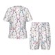 thumbnail image 1 of Fotbe Cartoon Cute Rabbit Pijama Estampada de 2 Piezas para Niños – Ropa de Dormir de Manga Corta Cómoda para Niños y Niñas, Camiseta y Shorts de Algodón-X-Large, 1 of 6