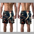 thumbnail image 3 of luoweisi Men's Beach Shorts Quick Dry Swim Trunks with Mesh Lining Woodpecker 2XL, 3 of 5
