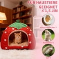 thumbnail image 5 of Cadancy Pet Bed Cave House Cat Dog Small Animal Sleeping Nest Cute Cozy Cushion Mat Indoor Hideaway Warm Soft Plush Comfortable Kitten Puppy Hamster Rabbit Guinea Pig Home Shelter, 5 of 7
