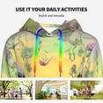 thumbnail image 4 of Lsque Flower Butterfly Skull Couple Pattern Casual Women's Hoodie,Hooded Sweatshirt with Kangaroo Pocket,Pullover Hoodie with Eye-catching Drawstrings-Medium, 4 of 7