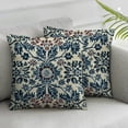 thumbnail image 3 of nygtbtfer Blue White Pillow Set of 2, Persian Carpet Design Decorative Throw Pillows Linen Farmhouse Cushion Pillow Covers for Sofa Couch Outdoor Decor White, 3 of 7