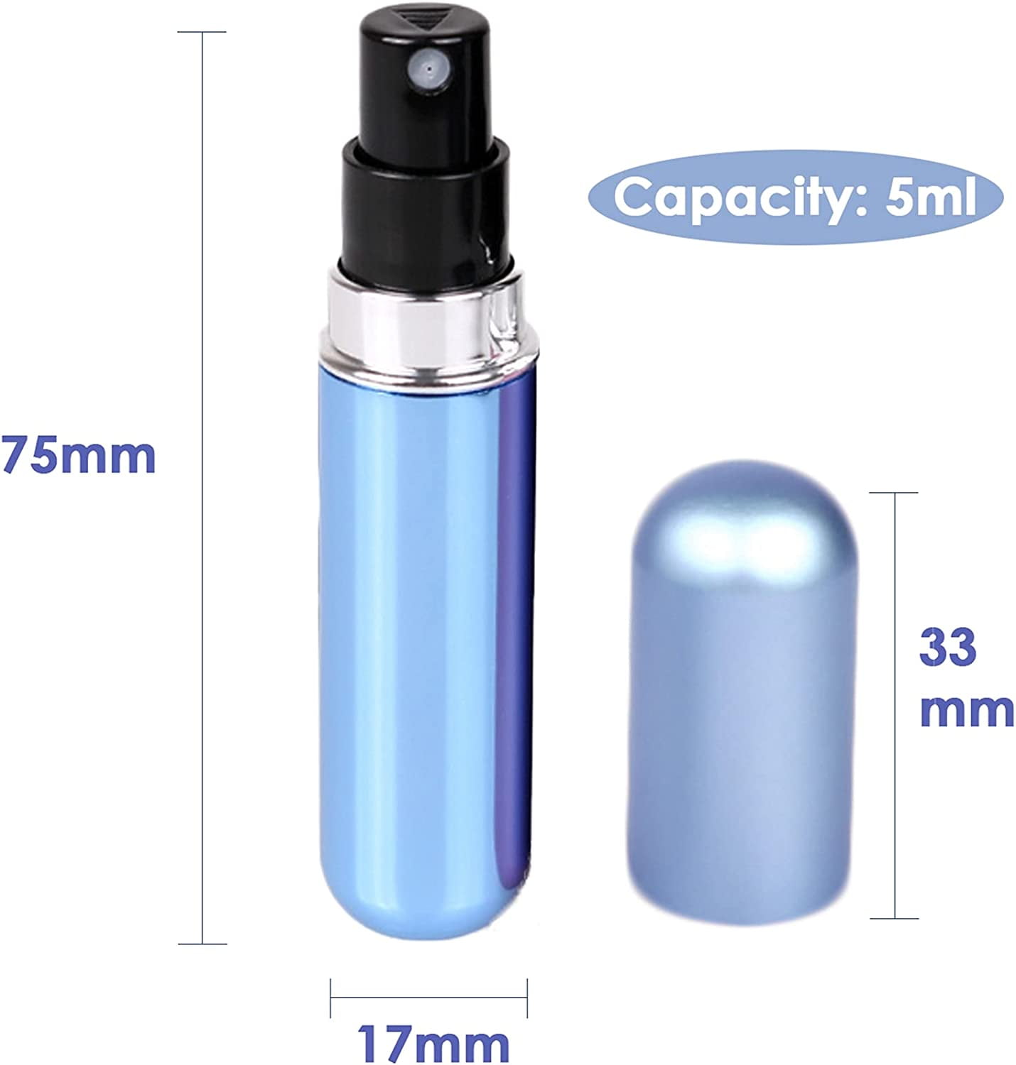 Yamadura Portable Mini Refillable Perfume Atomizer Bottle Spray, Scent Pump  Case for Travel (5ml, 4 Pack) 4
