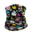 thumbnail image 1 of WIRESTER Bandana Seamless Tube Mask, Headwear, Scarf for Wear Face Coverings, Running, Cycling, Fishing, UV Protection - Colorful Sugar Skulls, 1 of 6