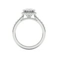 thumbnail image 3 of Ammo Jewel Pear Cut Diamond Halo Engagement Ring - 2 Ct Lab-Created Simulated Diamond - 14K White Gold Plated - Women's Pave Set Wedding Ring - Perfect Gift for Her - Ideal for Proposal, 3 of 3