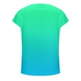 thumbnail image 5 of USSUMA Short Sleeve Women Tops Dressy Casual Ombre Basic Cute 2022 Trendy T-Shirt Shirts Round Neck Tie Dye Gradient Plus Size Tunics Top for Women Summer Blouse, 5 of 5