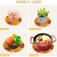 thumbnail image 5 of Coolnut Thanksgiving Pumpkin Apple Pie Acorns Round Cotton Trivets Pot Holders, Hot Pads Pure Cotton Stylish Coasters for Boho, Farmhouse, Kitchen - 2pcs Home Decor Gifts, 5 of 7