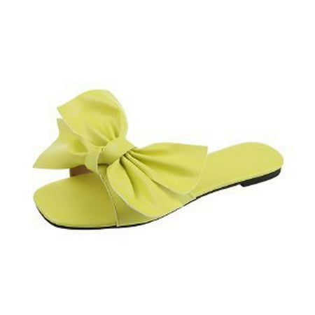 

Ugg Slippers Women Shoes for Women Sandals Women Flat Slippers Open Toe Bow-Knot Comfy Beach Roman Shoes Flip Flop
