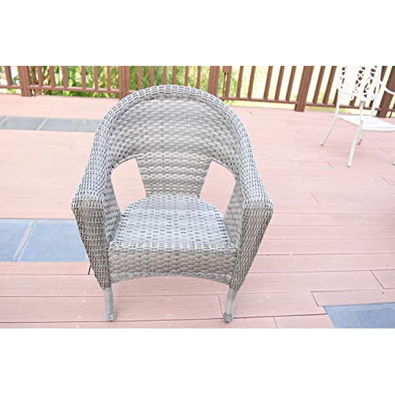 Jeco W00402G-C Grey Resin Wicker Clark Single Chair