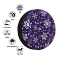 thumbnail image 4 of Gaeub Christmas Purple Snowflakes 14-17in Tire Cover, Spare Tire Cover, for Camper Caravan, Trailer, Car, Truck, SUV, Jeep-16 inch, 4 of 6