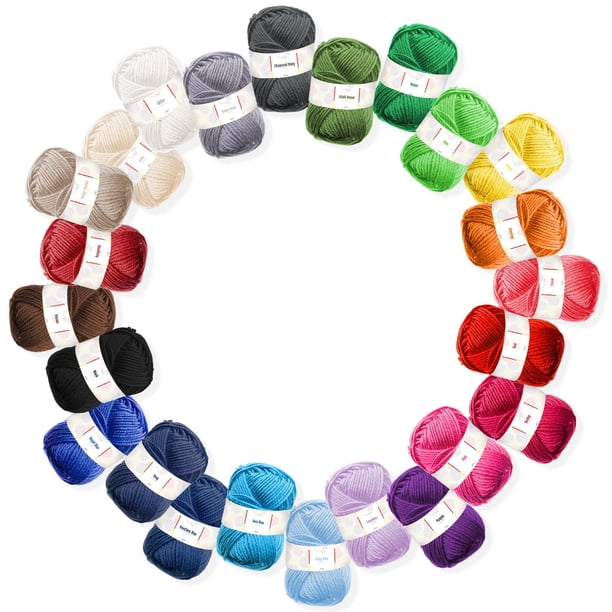 Juego de hilos para ganchillo Hearth & Harbor, 2400 yardas, 24 unidades x 50 g