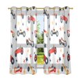 thumbnail image 6 of Yayeee Window Curtains Light Filtering 63"x42" Grommet Panel Pair Home Living Room Decor, Racing Car Pattern, 6 of 7