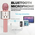 thumbnail image 2 of Regalos de cumpleaños para niñas y niños de 6 a 15 años, micrófono de karaoke inalámbrico Bluetooth, regalos de fiesta para niños y niñas adolescentes, juguetes para edades de 4 a 12 años (rosa), 2 of 5