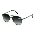 thumbnail image 3 of Classic Metal Tear Drop Reading Sunglasses - Outdoor Unisex Tinted Readers Black +1.50, 3 of 5
