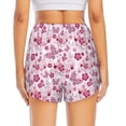 thumbnail image 2 of Lsque Flower Butterfly Printed Women's Running Shorts with Liner Pockets,Elastic Quick Dry Workout Athletic Gym Yoga Shorts,Womens High Waist Shorts-Medium, 2 of 9