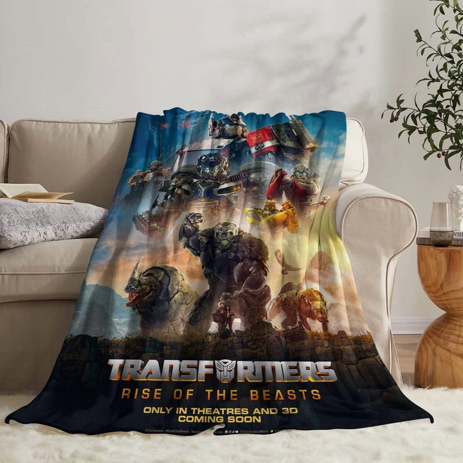 Transformers Rise Of The Beasts Throw Blanket Gifts for Fans Lover Girls Boys Women Present Hoodie Him Bed 30"x40"