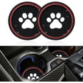 thumbnail image 1 of Yazoeia Bling Paw Car Cup Holder Coaster, 2 PCS Non-Slip Auto Cup Coasters, Shiny Crystal Rhinestone Insert Decorative Cup Mat, Universal Vehicle Interior Accessories for Most Cars (Black, 1 of 6