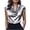 Grey, variant on Staron Summer T-Shirts for Women Casual Cowl Neck Short Sleeve Solid Color Satin Pullover Blouse Top, Gray S