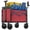 Red-new, variant on Gianna Small Folding Collapsible Wagon,220 LBS Utility Wagon Cart with Wheels, Adjustable Handle with Lightweight Design for Outdoor Beach Camping, Blue