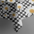 thumbnail image 4 of Black Daisy Flower Checkered Pattern Rectangle Tablecloth 60"x120",Waterproof Polyester Rectangle Table Cloth, Wipeable Spillproof Polyester Tablecloth for Dining, Camping, Indoor and Outdoor, 4 of 6