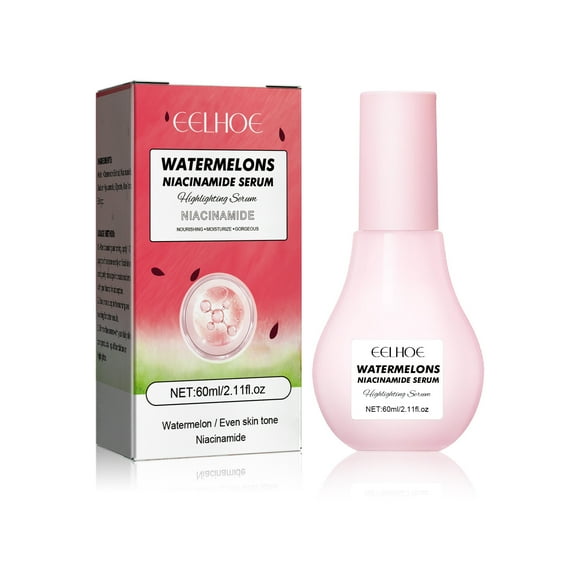Watermelon Glow Niacinamide Dew Drops Hydrating Serum,lightweight Facial Serum & Makeup Primer Liquid Highlighter
