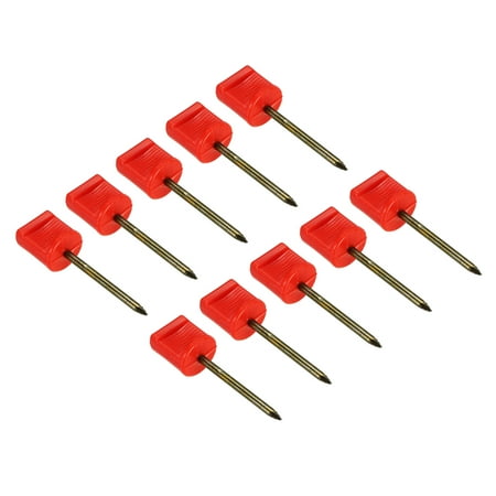 En Oferta Manganese Steel Alloy Archery Target Pins For Holding Target Paper Face Red 10 Pack