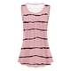 thumbnail image 4 of Sexy camisetas sin mangas para las mujeres Verano para mujer sin mangas con cuello redondo con estampado floral Camis Tank Tops Loose Flowy Cute Túnica plisada Chaleco (Pink, M), 4 of 6