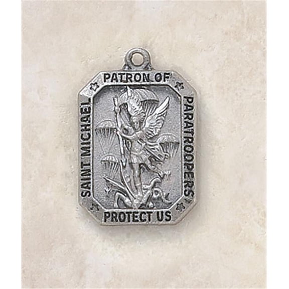 SS9944 Sterling St. Michael Patron Saint (Paratroopers) Medal