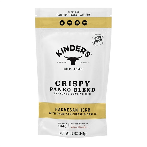 Kinder's Parmesan Herb Seasoned Panko Bread Crumb Coating Mix, 5 oz