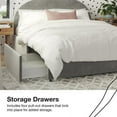 Mr. Kate Moon Upholstered Bed with Storage, Full Size Frame, Light Gray