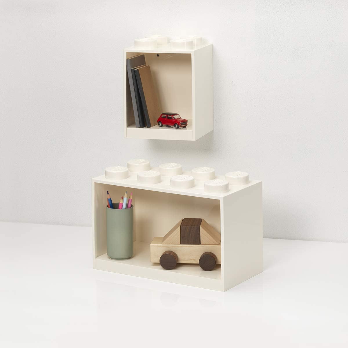 LEGO Storage Products: 41171735 Brick Shelf Set 4 Stud & 8 Stud Box Shelves - White