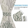 thumbnail image 4 of Sage Green Ocean Door Curtains for Door Window, French Sidelight Front Back Door Curtains With Tieback, Coastal Grey Coral Starfish Shell Kitchen Rod Pocket Drapes Panel, 54"x72", 4 of 5